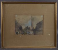 HERCULES BRABAZON BRABAZON (1821-1906) Venice view with St Marks, sketch in coloured chalks, 7