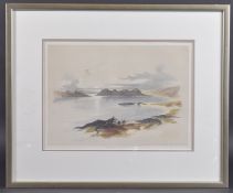 LOUIS HAGHE AFTER DAVID ROBERTS 'Wady Dabod, Nubia' original hand coloured lithographic print,