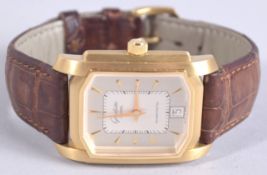 A GIASHUTTE ORIGINAL SENATOR KARREE WRISTWATCH (GERMANY), 18k rose gold, automatic, C. 2003, 80
