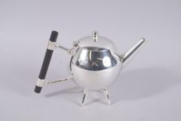 A CHRISTOPHER DRESSER DESIGN GLOBULAR TEAPOT.
