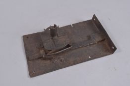 AN EARLY FORGED LOCK. 9ins x 6ins.