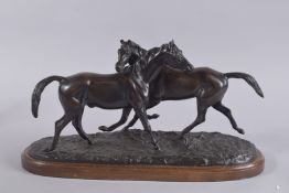 BROCHARD, AFTER P. J. MENE. A GOOD BRONZE GROUP, 