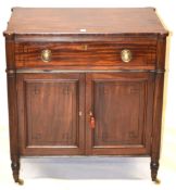 A GOOD LATE REGENCY ROSEWOOD FREE STANDING WRITING CHEST, Attributed to GILLOW, the sides with