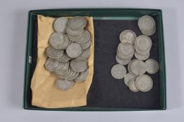 VARIOUS SILVER COINS.