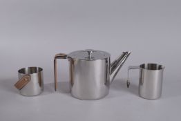 A RALPH LAUREN THREE PIECE TEA SET in a box.