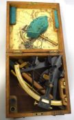 A 19TH CENTURY CASED SEXTANT by ING A. SALMOIRAGHI, MILANO, No. 13716, complete with fitments. case: