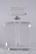A LARGE CRYSTAL SCENT BOTTLE AND STOPPER. 10.5ins high.