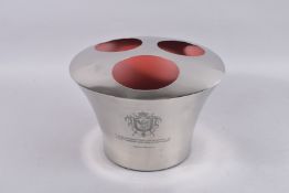A NAPOLEON BONAPARTE THREE-BOTTLE COOLER. 14ins diameter x 10ins high.