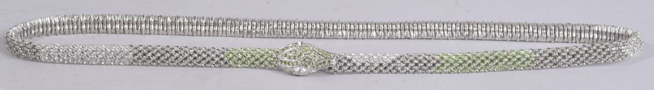 A VALENTINO SNAKE MARCASITE NECKLACE.