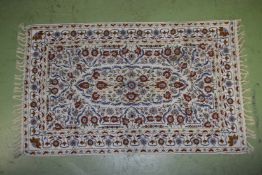 A LARGE 20TH CENTURY INDIAN EMBROIDERED FLORAL TEXTILE.