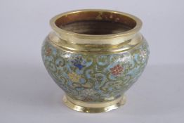 A CHINESE CLOISONNE ENAMELLED BRASS BOWL,11.5cm high.