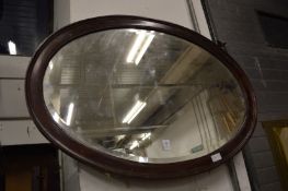 An oval mirror.