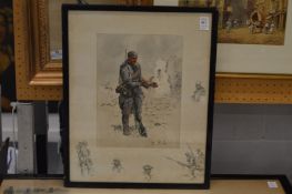 Snaffles, two colour prints.