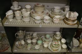 A quantity of part dinner and tea services.