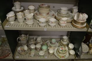 A quantity of part dinner and tea services.