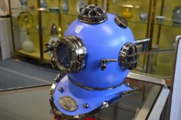 A reproduction divers helmet.