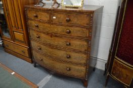 A large Victorian mahogany chest of drawers.