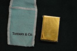 A Tiffany sterling silver matchbox holder.