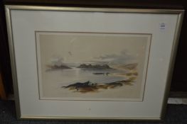 After David Roberts, colour print of Wady Dabod, Nubia.