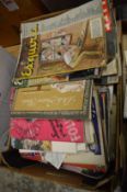 Box of ephemera, magazines etc.