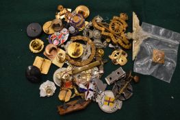 Various military badges.