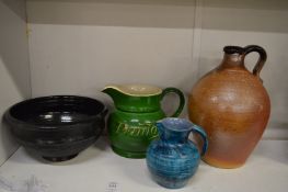 A Muchelney Pottery salt glaze jug (the pottery run by the grandson of Bernard Leach) together