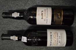 Taylors Terra Feita vintage port 2001, one bottle and a bottle of Dow's Trademark finest reserve