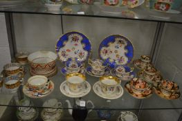 A quantity of decorative 19th century tea ware.