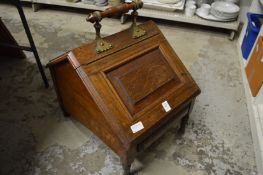 Victorian oak coal box.
