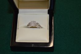A good 18ct white gold and diamond ring.