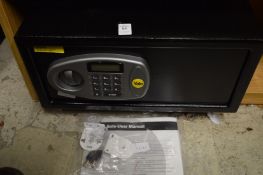 A Yale digital safe, unused.