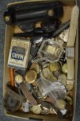 Miscellaneous watch parts and other collectables.