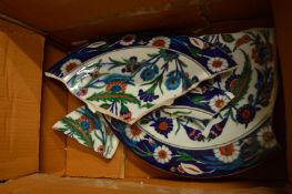 An Iznik style dish (broken, for restoration).