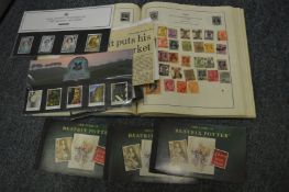 A stamp album and contents etc.