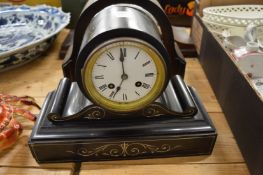 Three various mantel clocks.