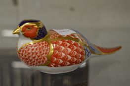 A Royal Crown Derby model of a cock pheasant.