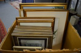 Various paintings and prints.