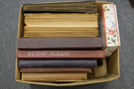 A good collection of stamp albums and contents.