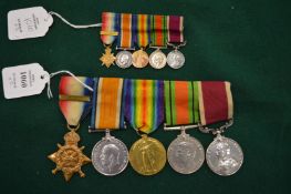 A good set of five WWI medals presented 7822 Private P J Tomes, Lancashire Fusiliers, later 26411