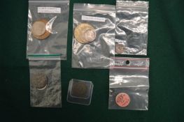A quantity of various coins.