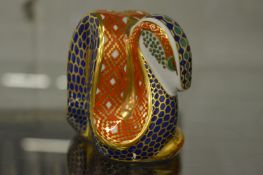 A Royal Crown Derby model of a snake.