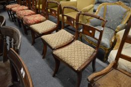 A set of three 19th century mahogany dining chairs with rope twist backs.