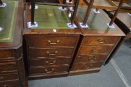 Two mahogany filing chests.