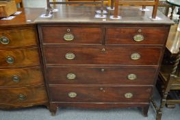 A 19th century mahogany straight front chest of drawers.