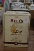 A Wade Bells Scotch whisky decanter Christmas 1997, boxed.