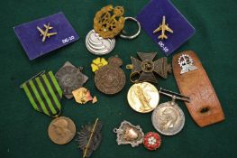 Various medals etc.