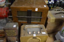 A HMV radio, a stamp vending machine and other bygones.