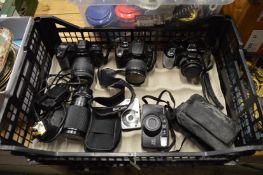Quantity of cameras and accessories.