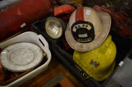 A quantity of fireman related equipment etc.