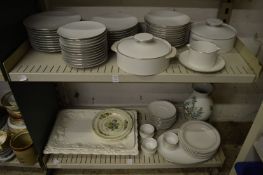 A quantity of Thomas of Germany silver rimmed dinnerware etc.